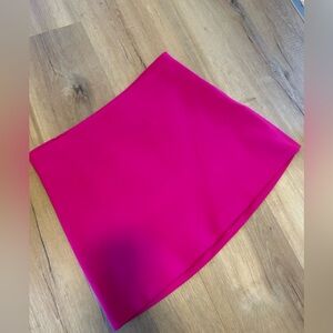 Zara Hot Pink Stretch Mini Skirt